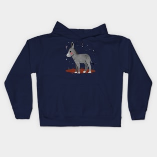 Donkey Painting Hand Drawn Kids Hoodie